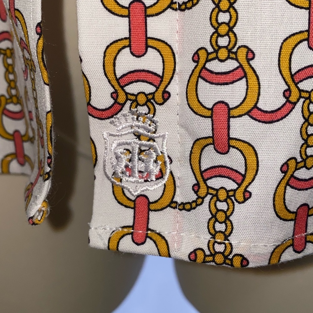 Talbots - Patterned Button-Down Long-Sleeved Blou… - image 5